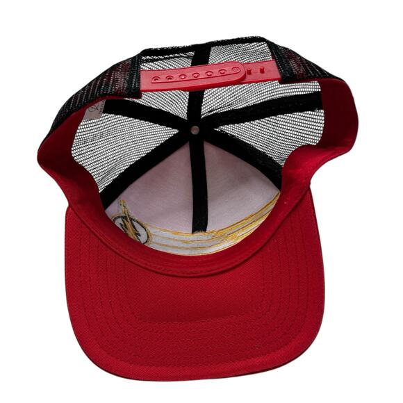 The Flash DC Comics Red Mesh SnapBack Hat Cap One Size Adult Yellow Lightning - Picture 7 of 9